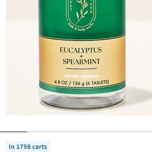 Bath & Body Works Eucalyptus Spearmint Shower Steamers NWT NEW WITH TAG - Picture 2 of 4